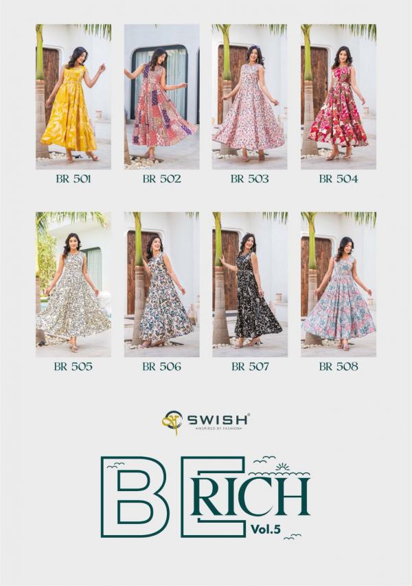 Swish Be Rich Vol 5 Designer Long Kurti Collection